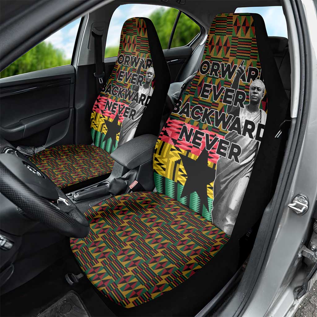 Kwame Nkrumah Car Seat Cover with Coat of Arms – Grunge Style Design
