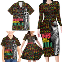 Kwame Nkrumah Family Matching Long Sleeve Bodycon Dress and Hawaiian Shirt with Coat of Arms – Grunge Style Design