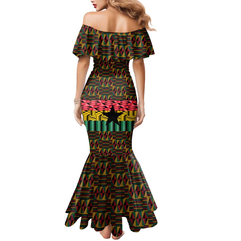 Kwame Nkrumah Family Matching Mermaid Dress and Hawaiian Shirt with Coat of Arms – Grunge Style Design