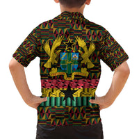 Kwame Nkrumah Family Matching Off The Shoulder Long Sleeve Dress and Hawaiian Shirt with Coat of Arms – Grunge Style Design