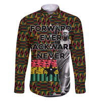 Kwame Nkrumah Family Matching Off The Shoulder Long Sleeve Dress and Hawaiian Shirt with Coat of Arms – Grunge Style Design