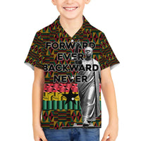 Kwame Nkrumah Family Matching Off The Shoulder Long Sleeve Dress and Hawaiian Shirt with Coat of Arms – Grunge Style Design