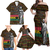 Kwame Nkrumah Family Matching Off Shoulder Maxi Dress and Hawaiian Shirt with Coat of Arms – Grunge Style Design