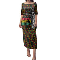 Kwame Nkrumah Family Matching Puletasi and Hawaiian Shirt with Coat of Arms – Grunge Style Design