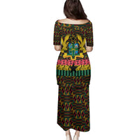 Kwame Nkrumah Family Matching Puletasi and Hawaiian Shirt with Coat of Arms – Grunge Style Design