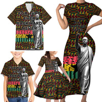Kwame Nkrumah Family Matching Short Sleeve Bodycon Dress and Hawaiian Shirt with Coat of Arms – Grunge Style Design