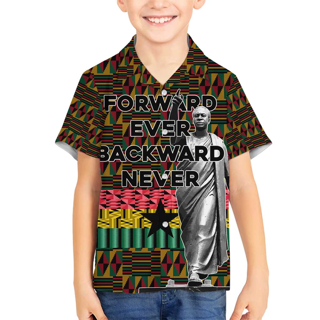 Kwame Nkrumah Family Matching Summer Maxi Dress and Hawaiian Shirt with Coat of Arms – Grunge Style Design