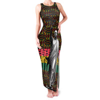 Kwame Nkrumah Family Matching Tank Maxi Dress and Hawaiian Shirt with Coat of Arms – Grunge Style Design