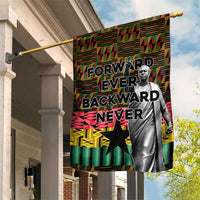 Kwame Nkrumah Garden Flag with Coat of Arms – Grunge Style Design