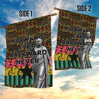 Kwame Nkrumah Garden Flag with Coat of Arms – Grunge Style Design
