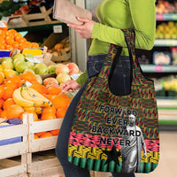 Kwame Nkrumah Grocery Bag with Coat of Arms – Grunge Style Design