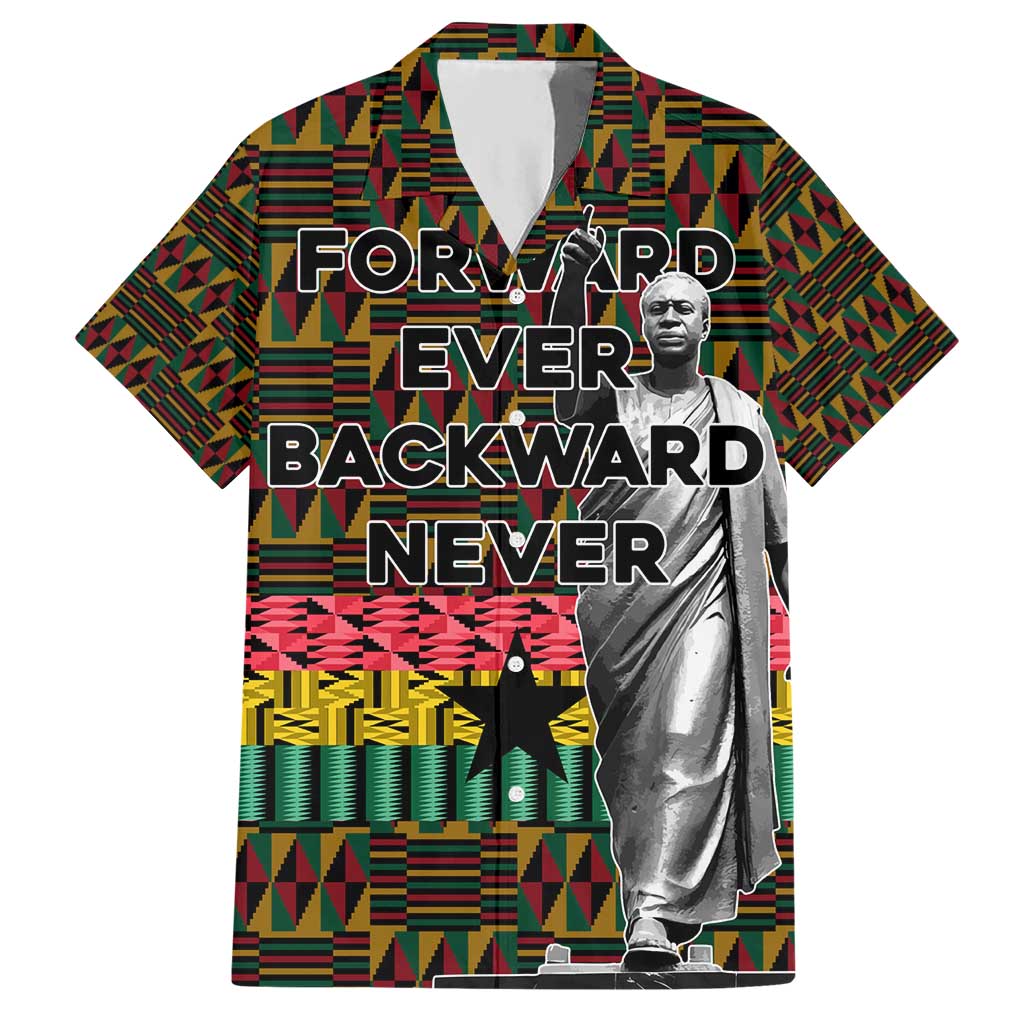 Kwame Nkrumah Hawaiian Shirt with Coat of Arms – Grunge Style Design