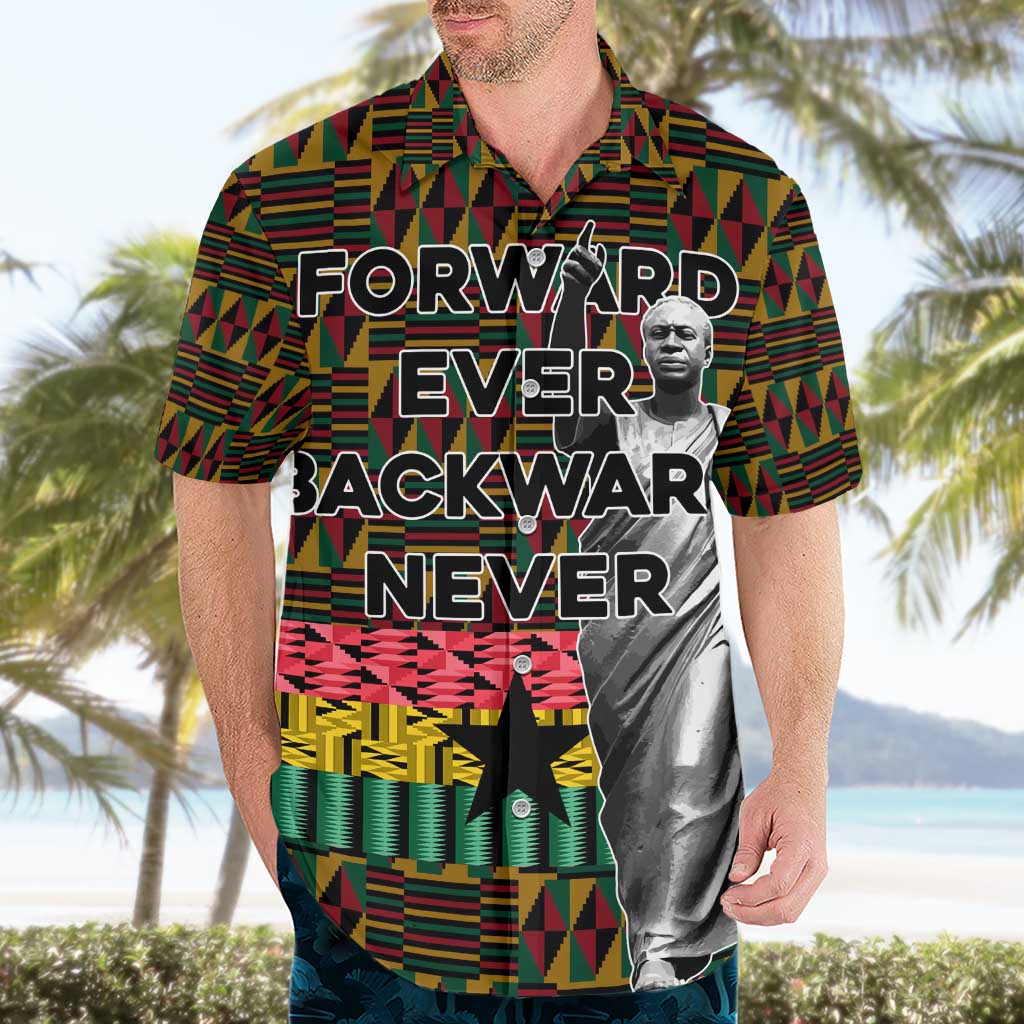 Kwame Nkrumah Hawaiian Shirt with Coat of Arms – Grunge Style Design