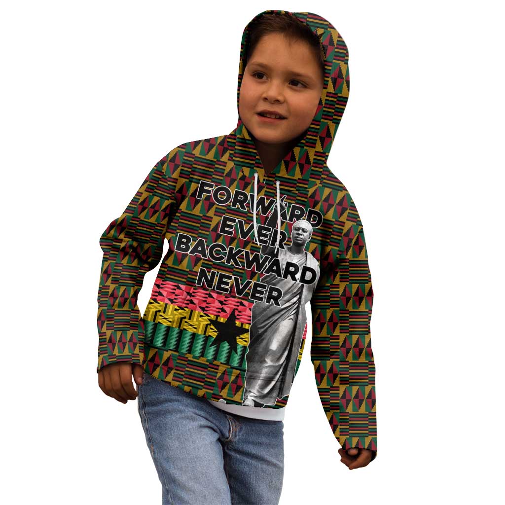 Kwame Nkrumah Kid Hoodie with Coat of Arms – Grunge Style Design