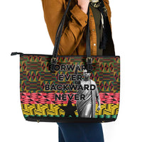 Kwame Nkrumah Leather Tote Bag with Coat of Arms – Grunge Style Design