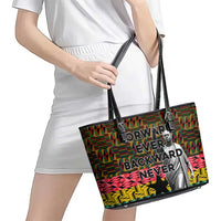Kwame Nkrumah Leather Tote Bag with Coat of Arms – Grunge Style Design