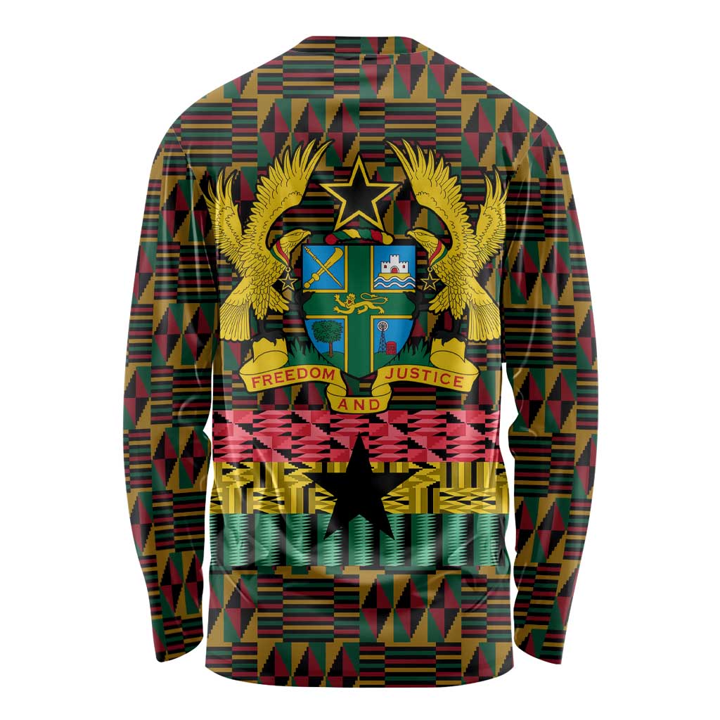 Kwame Nkrumah Long Sleeve Shirt with Coat of Arms – Grunge Style Design