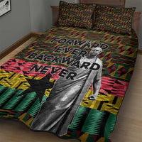 Kwame Nkrumah Quilt Bed Set with Coat of Arms – Grunge Style Design