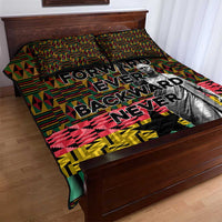 Kwame Nkrumah Quilt Bed Set with Coat of Arms – Grunge Style Design