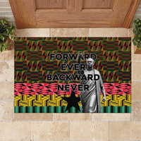Kwame Nkrumah Rubber Doormat with Coat of Arms – Grunge Style Design