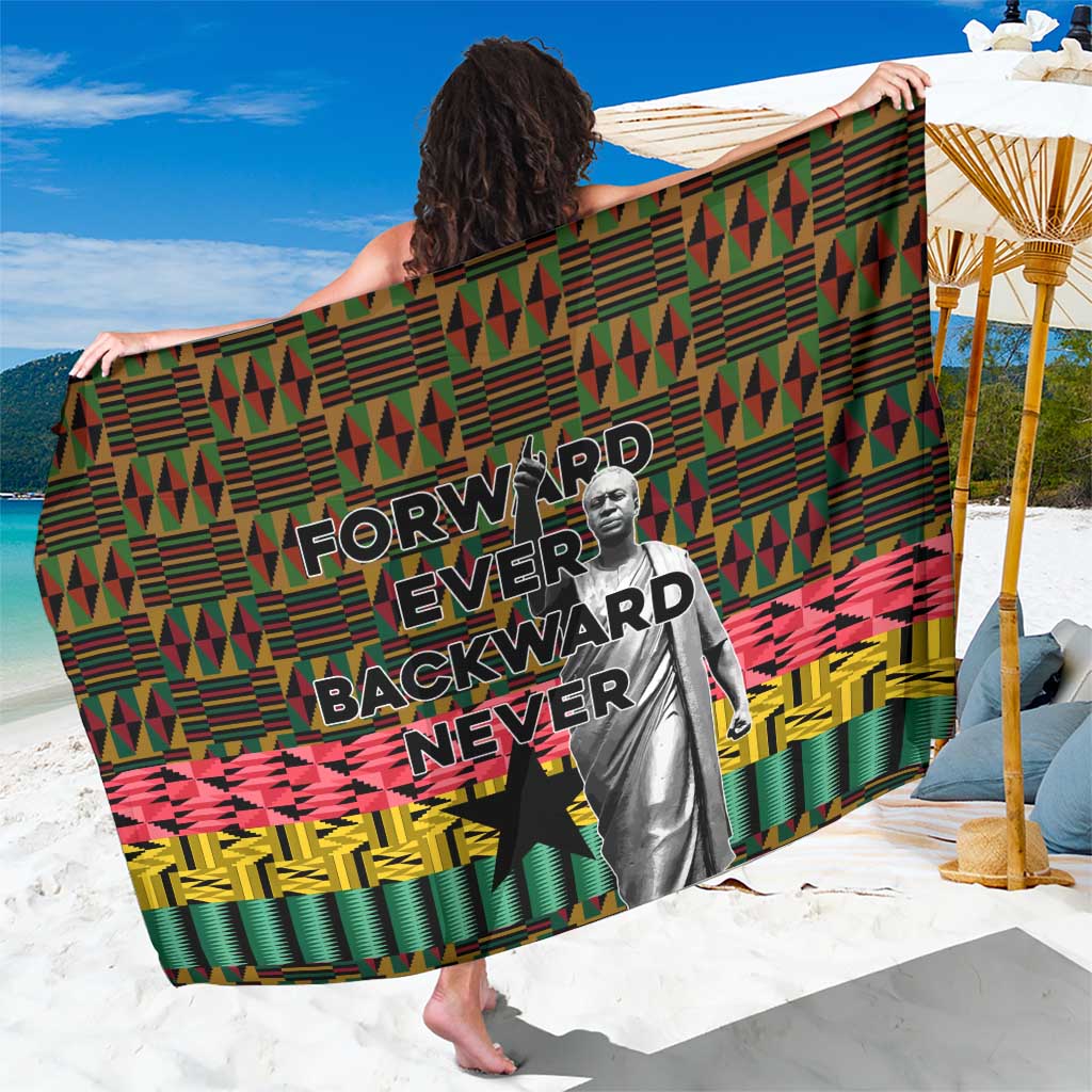 Kwame Nkrumah Sarong with Coat of Arms – Grunge Style Design