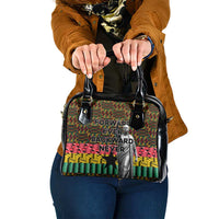 Kwame Nkrumah Shoulder Handbag with Coat of Arms – Grunge Style Design