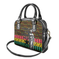 Kwame Nkrumah Shoulder Handbag with Coat of Arms – Grunge Style Design