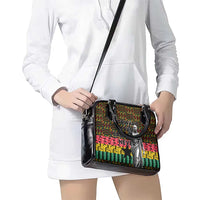 Kwame Nkrumah Shoulder Handbag with Coat of Arms – Grunge Style Design