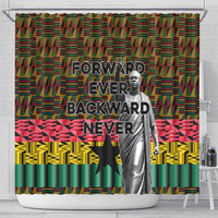 Kwame Nkrumah Shower Curtain with Coat of Arms – Grunge Style Design