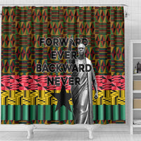 Kwame Nkrumah Shower Curtain with Coat of Arms – Grunge Style Design