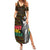 Kwame Nkrumah Summer Maxi Dress with Coat of Arms – Grunge Style Design