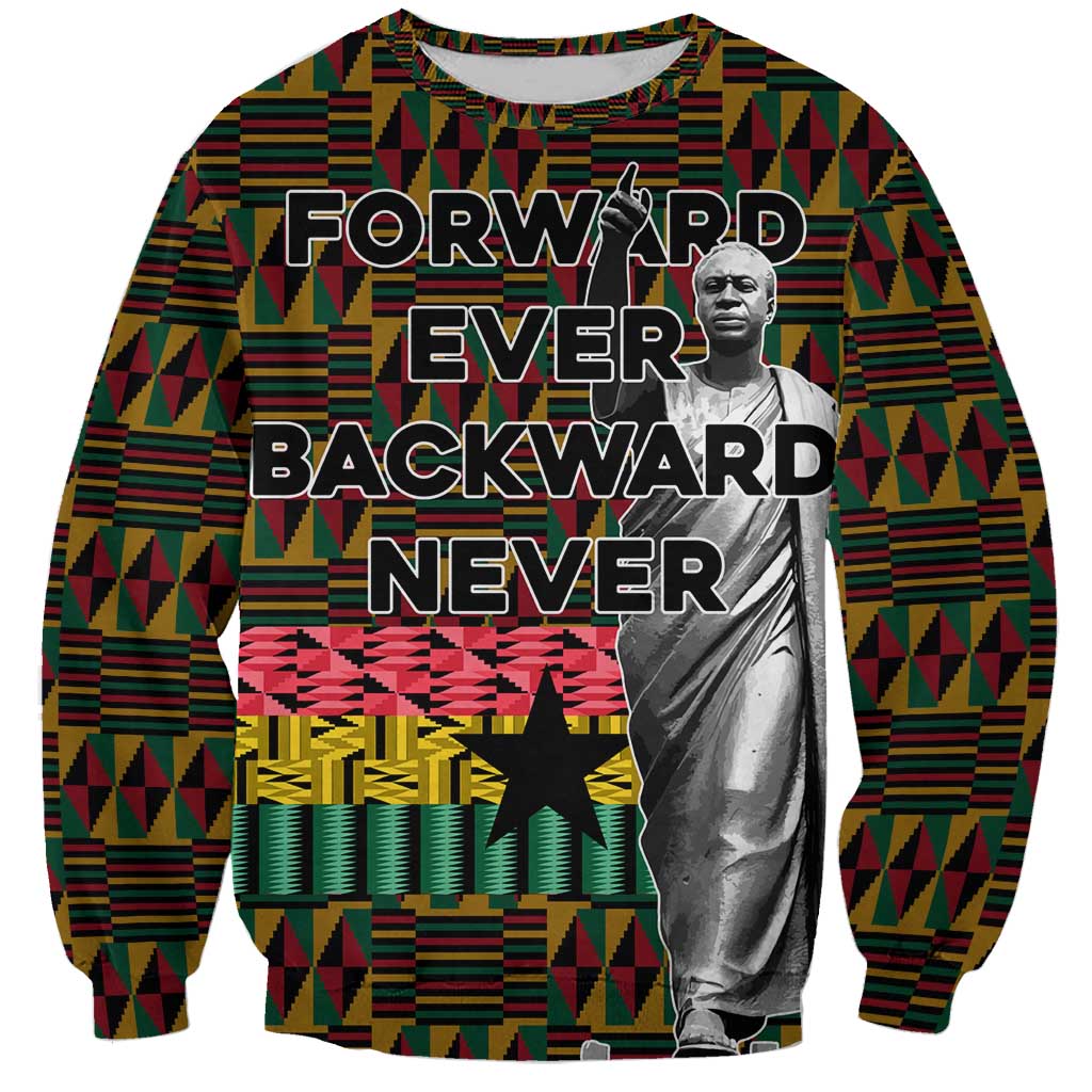 Kwame Nkrumah Sweatshirt with Coat of Arms – Grunge Style Design