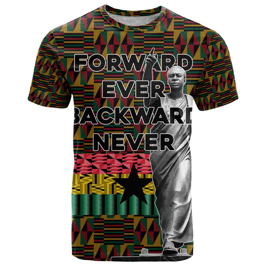 Kwame Nkrumah T Shirt with Coat of Arms – Grunge Style Design