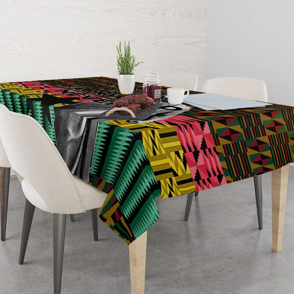 Kwame Nkrumah Tablecloth with Coat of Arms – Grunge Style Design