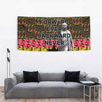Kwame Nkrumah Tapestry with Coat of Arms – Grunge Style Design