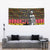 Kwame Nkrumah Tapestry with Coat of Arms – Grunge Style Design