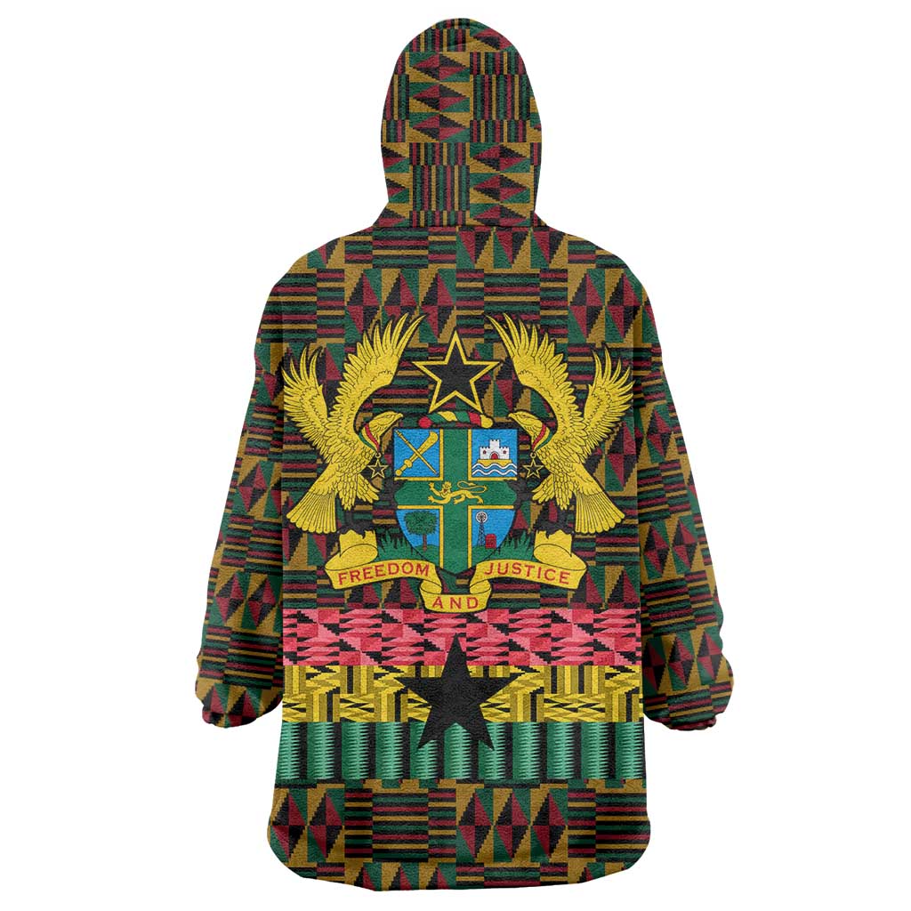 Kwame Nkrumah Wearable Blanket Hoodie with Coat of Arms – Grunge Style Design
