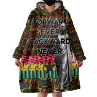 Kwame Nkrumah Wearable Blanket Hoodie with Coat of Arms – Grunge Style Design
