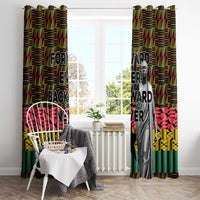 Kwame Nkrumah Window Curtain with Coat of Arms – Grunge Style Design