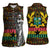 Kwame Nkrumah Women Sleeveless Polo Shirt with Coat of Arms – Grunge Style Design