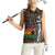 Kwame Nkrumah Women Sleeveless Polo Shirt with Coat of Arms – Grunge Style Design