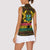 Kwame Nkrumah Women Sleeveless Polo Shirt with Coat of Arms – Grunge Style Design
