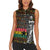 Kwame Nkrumah Women Sleeveless Polo Shirt with Coat of Arms – Grunge Style Design