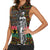 Kwame Nkrumah Women Sleeveless Polo Shirt with Coat of Arms – Grunge Style Design