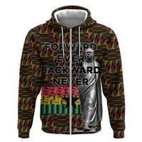 Kwame Nkrumah Zip Hoodie with Coat of Arms – Grunge Style Design