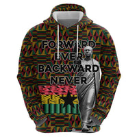 Kwame Nkrumah Zip Hoodie with Coat of Arms – Grunge Style Design