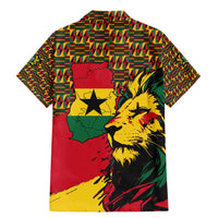 Ghana Lion Family Matching Mermaid Dress and Hawaiian Shirt - Map & Coat of Arms Grunge Style Design