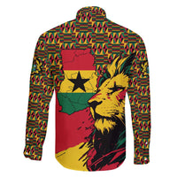 Ghana Lion Family Matching Off Shoulder Short Dress and Hawaiian Shirt - Map & Coat of Arms Grunge Style Design