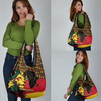 Ghana Lion Grocery Bag - Map & Coat of Arms Grunge Style Design