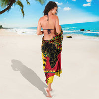 Ghana Lion Sarong - Map & Coat of Arms Grunge Style Design